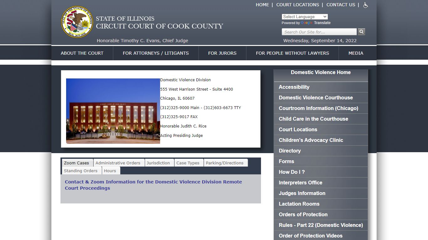 Domestic Violence - Circuit Court of Cook County